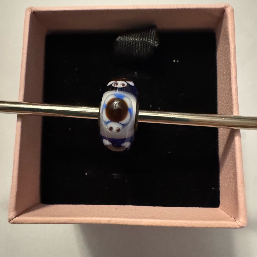 Trollbeads Unique Turtle In Blue White And Brown 55$